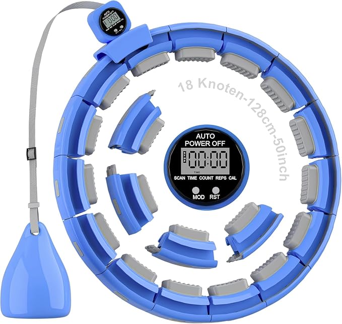 Sonkoloro Smart Hoop for Adults and Beginners, Hullahub Hoop for Weight Loss, Smart Hoop, Quiet Fitness Hoop with Weight, Counter and Nubs