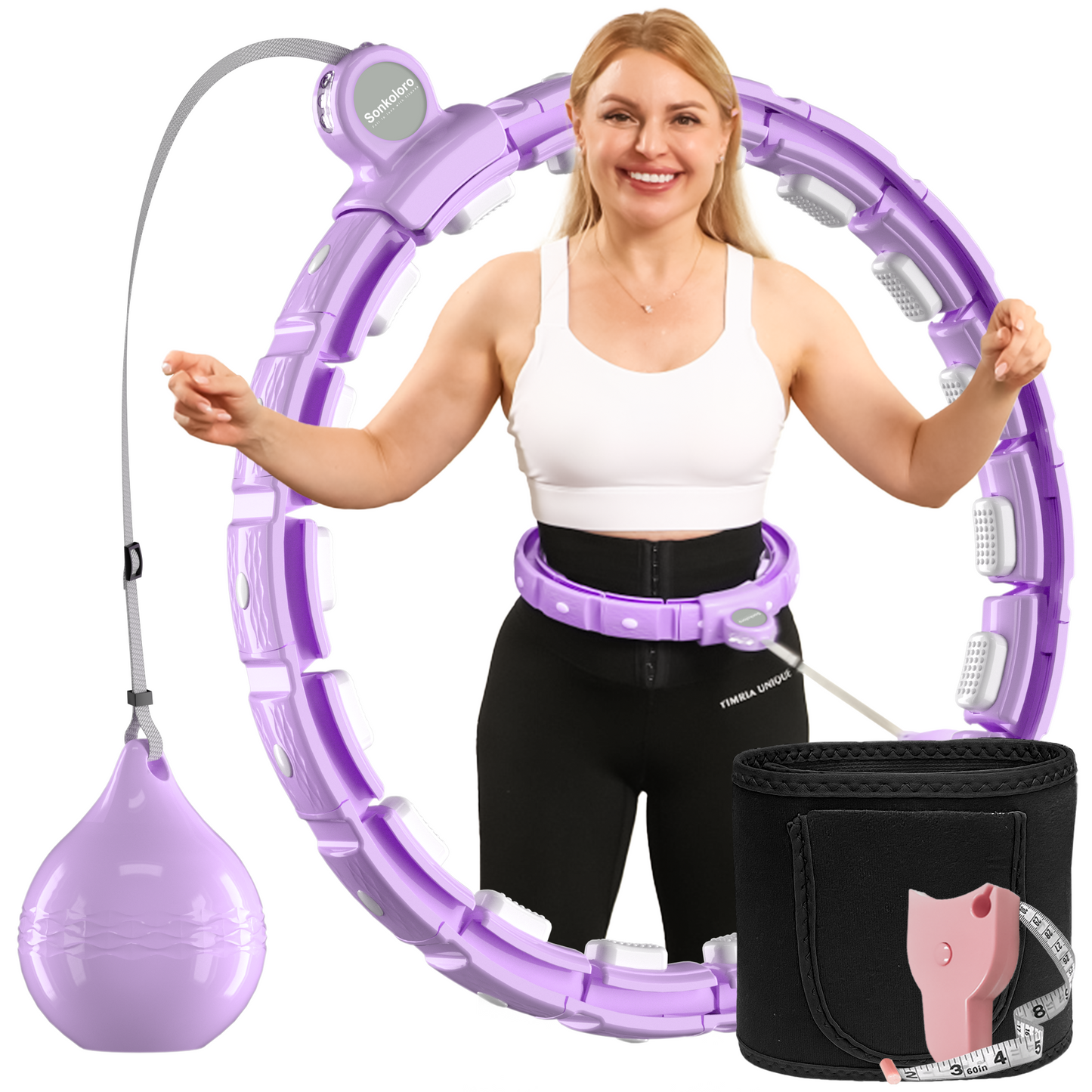 Sonkoloro Smart Hoop Upgrade Smart Weighted Fit Hoop for Adults Weight Loss
