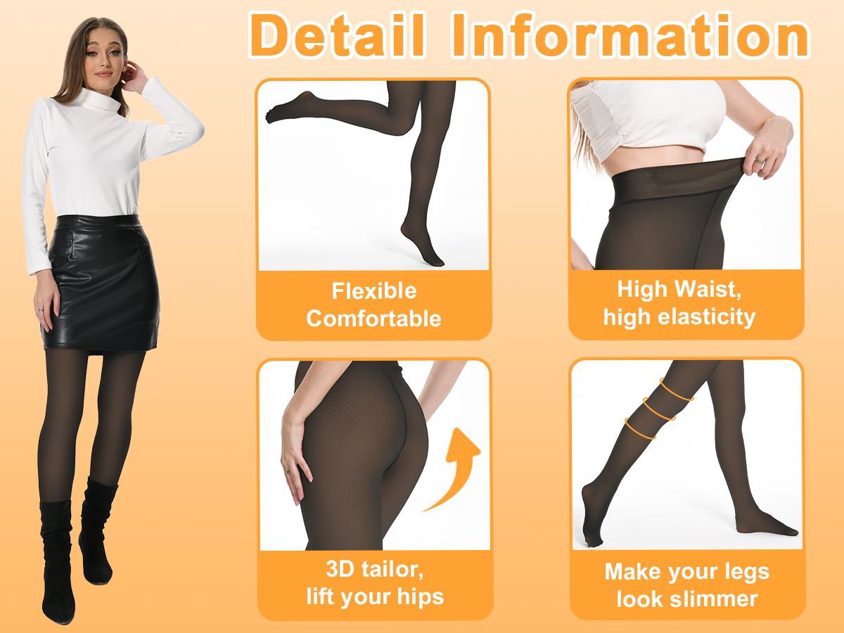 Awant Fleece Lined Tights Sheer Tights for Women LazyRosy