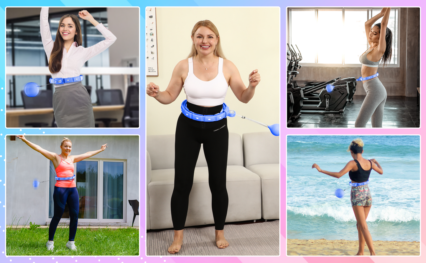 Sonkoloro Smart Hoop Upgrade Smart Weighted Fit Hoop for Adults Weight Loss