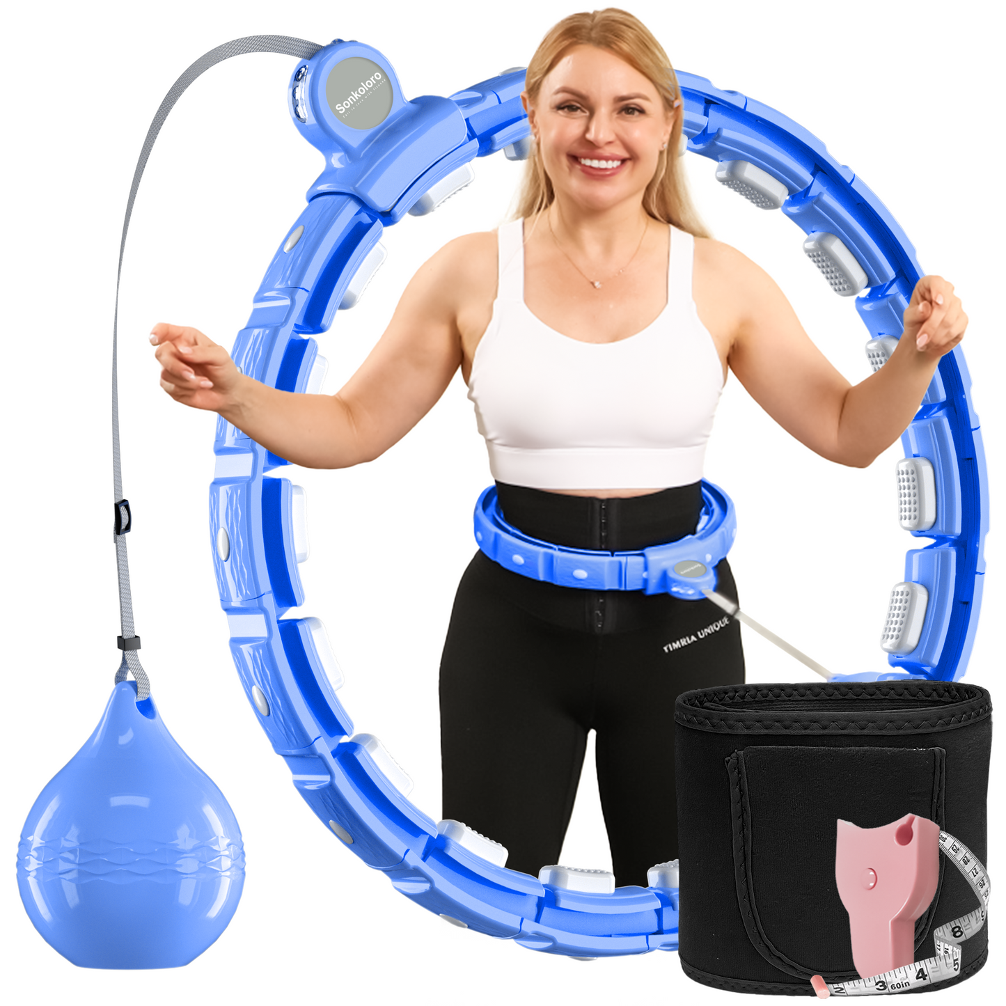 Sonkoloro Smart Hoop Upgrade Smart Weighted Fit Hoop for Adults Weight Loss
