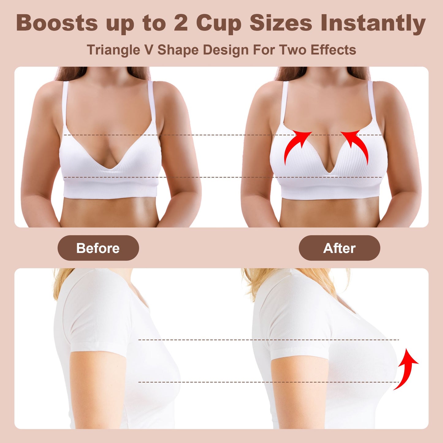 Awant Strapless Sticky Bra Invisible Sticky Boobs Silicone-Triangles LazyRosy