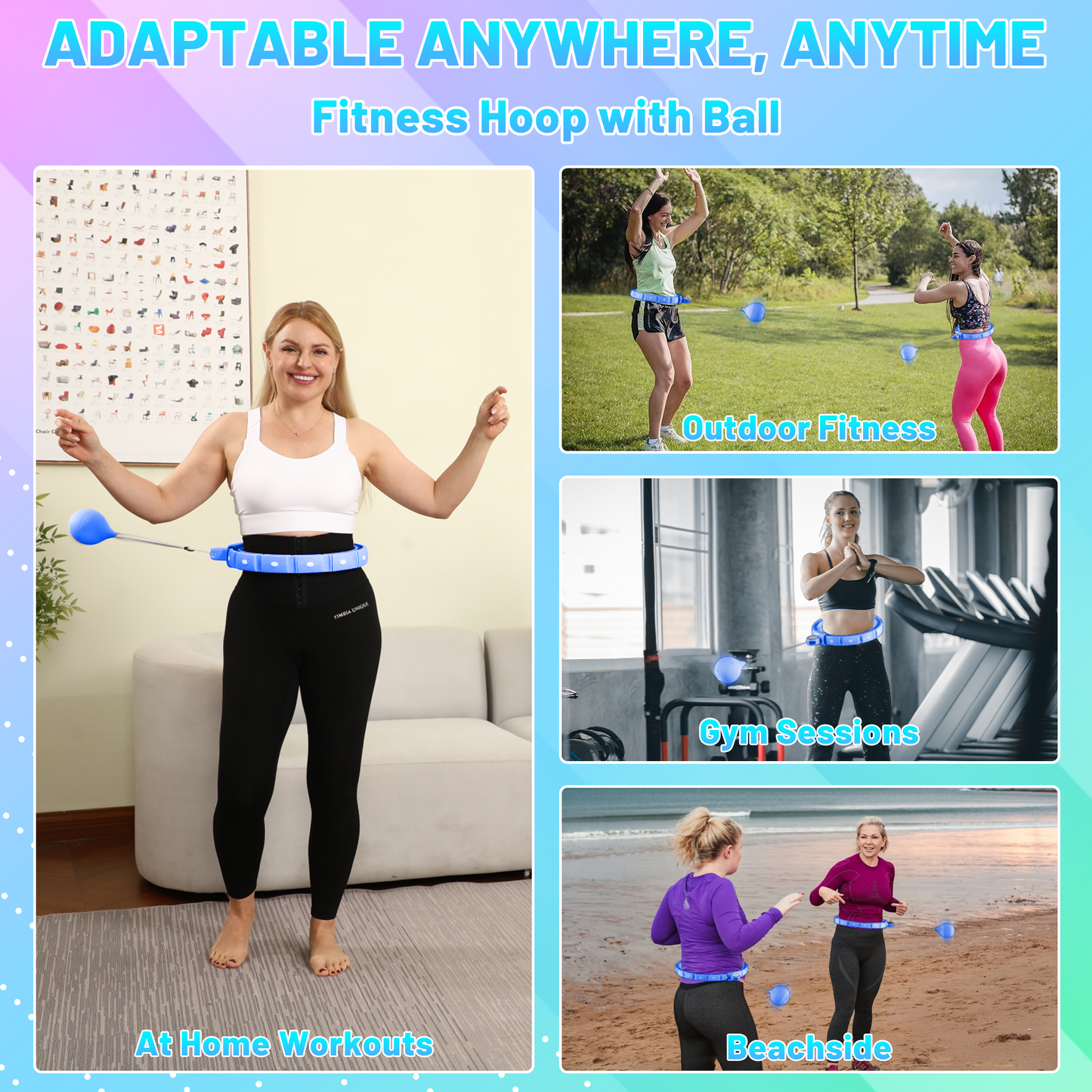 Sonkoloro Smart Hoop Upgrade Smart Weighted Fit Hoop for Adults Weight Loss