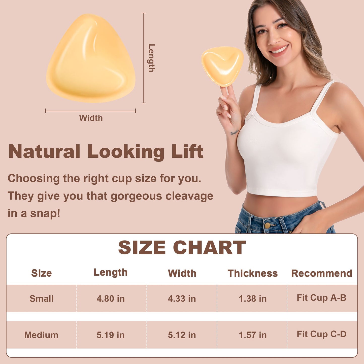 Awant Strapless Sticky Bra Invisible Sticky Boobs Silicone-Triangles LazyRosy