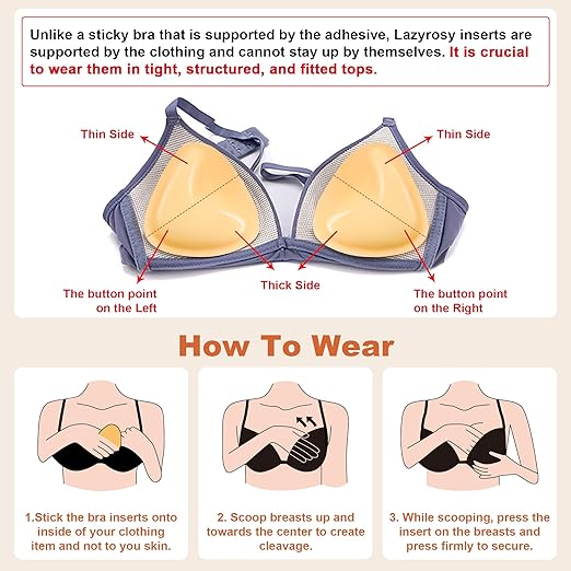 Double Sided Sticky Bra 2 pairs Ultra Boost Inserts Pads Reusable Push Up Lift Self Adhesive Bra Pads for Bikini Swimsuit