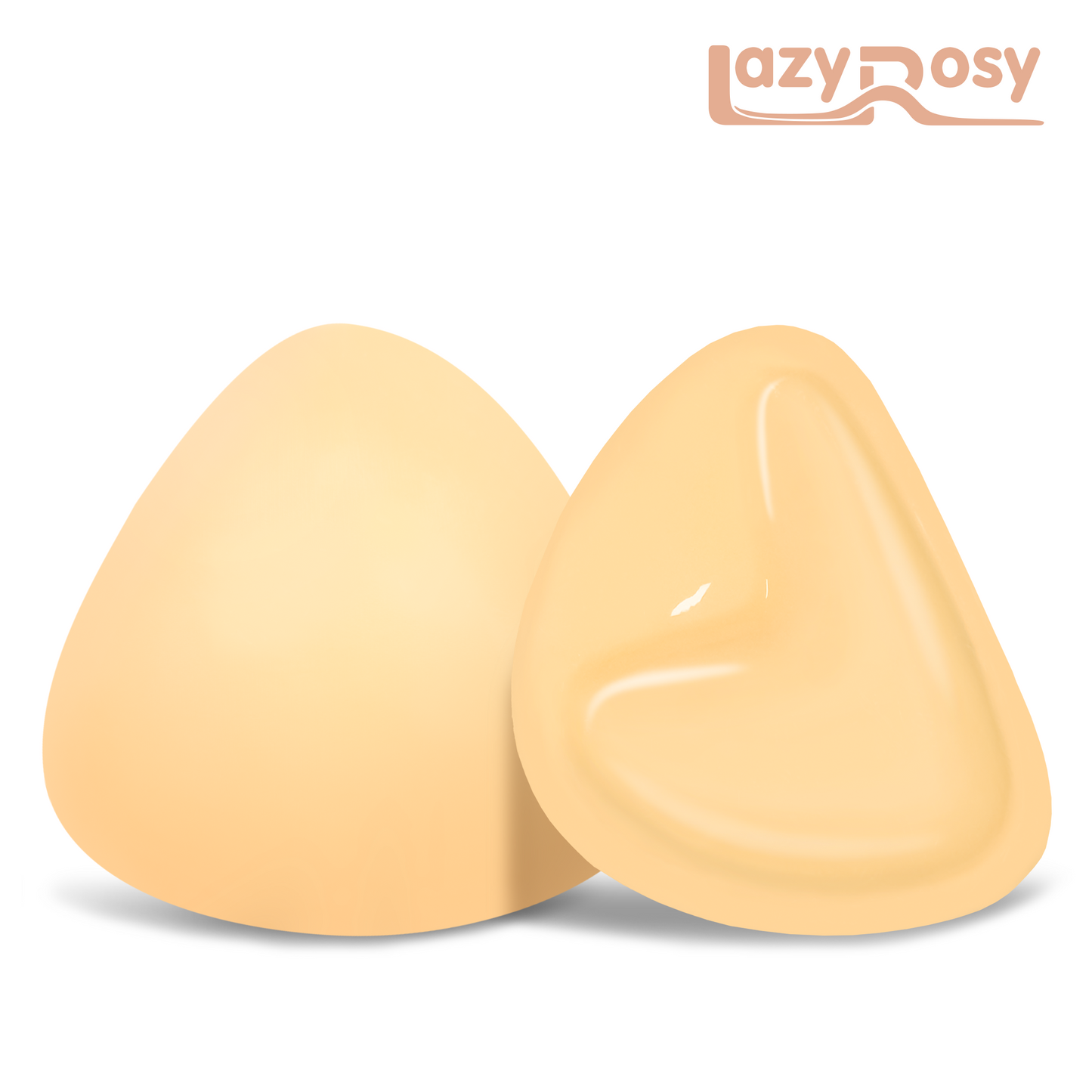 Lazyrosy Double-Sided Triangle chest pads Adhesive Bra Inserts-Beige