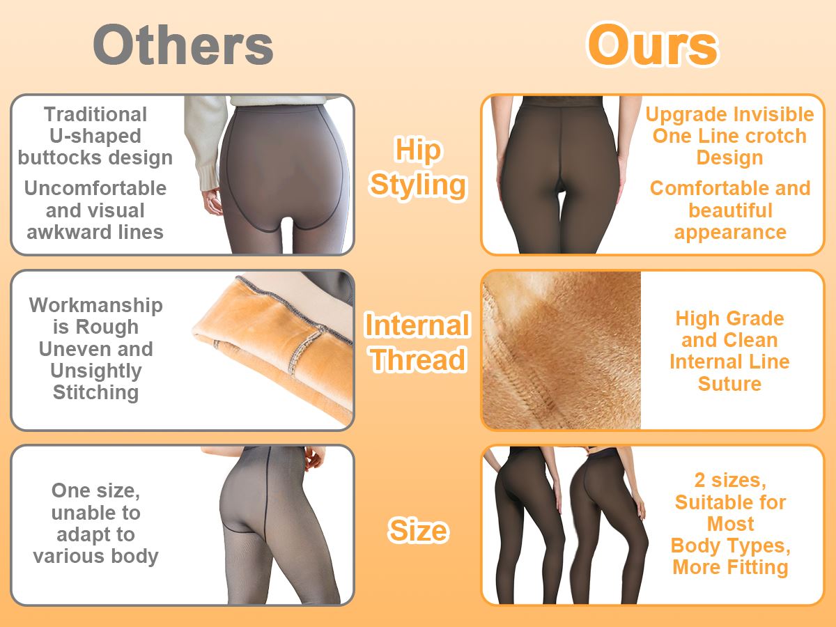 Awant Fleece Lined Tights Sheer Tights for Women LazyRosy 