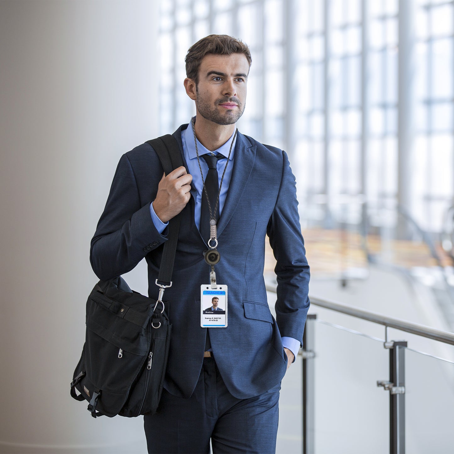 Sonkoloro Lanyards for Id Badges-BLACK