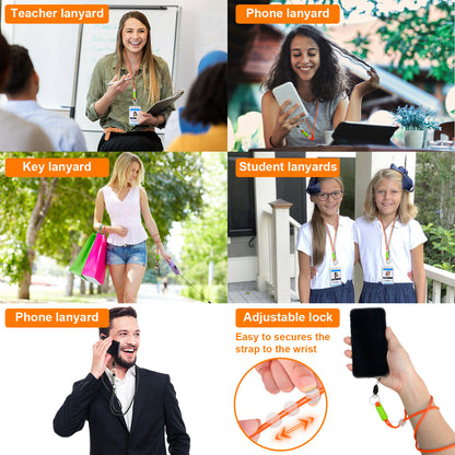 Sonkoloro Lanyards for Id Badges-ORANGE