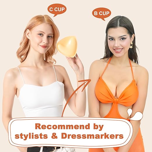 Double Sided Sticky Bra 2 pairs Ultra Boost Inserts Pads Reusable Push Up Lift Self Adhesive Bra Pads for Bikini Swimsuit