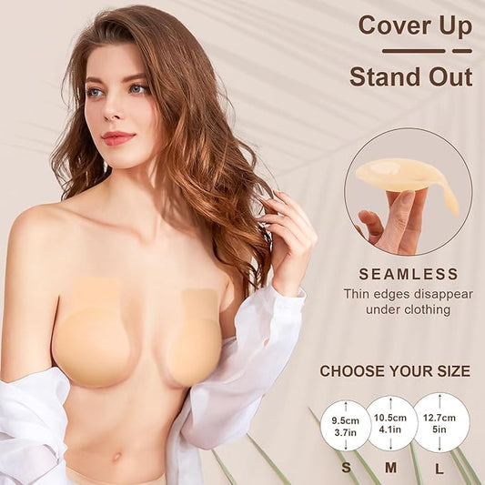 Awant Sticky Nipple Covers for Women Ultra-Flat cut-out 2Pair