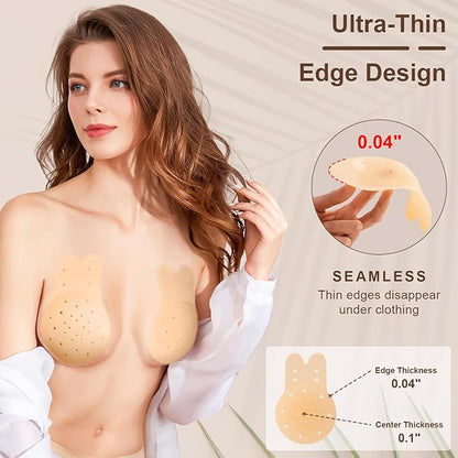 Awant Sticky Nipple Covers for Women Ultra-Rabbit Ear 2Pair