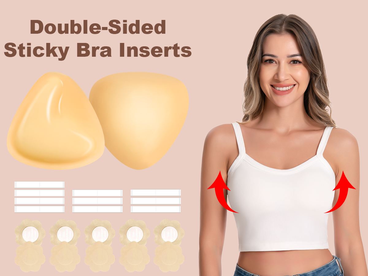 Awant Strapless Sticky Bra Invisible Sticky Boobs Silicone-Triangles LazyRosy 